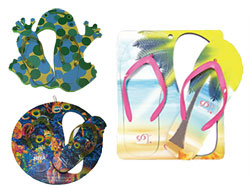 枠付きビーチサンダル